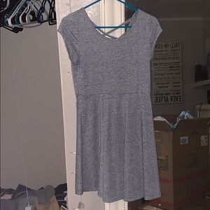 Grey shirt sleeve skater dress